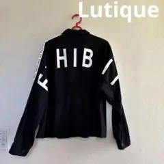 ▽Lutique　ルティーク　長袖　ジャケット　シャツ　L　黒　綿　しまむら