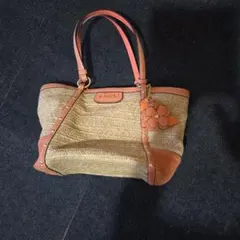 希少 COACH コーチ ハンプトンズ かごバッグ がま口 花 アニバーサリー