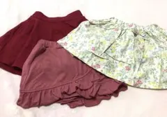 スカート　キュロット　3点セット