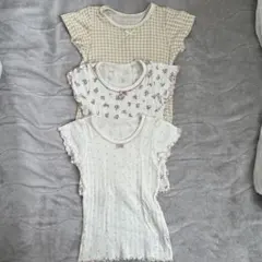 女の子　綿100%肌着　3枚セット　バースデイ