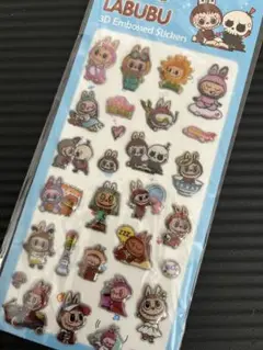 LABUBU 3Dステッカーセット３枚