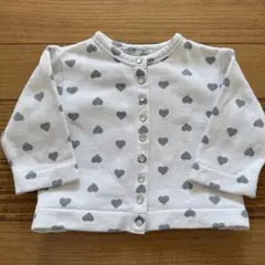 agnès b. ハート柄カーディガン 18m
