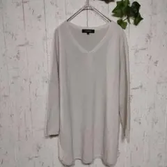 美品【UNTITLED】ライトグレー Vネック ニット トップス サマーセーター