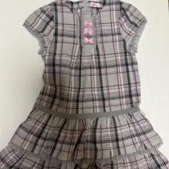 ミニハウス チェック柄 半袖ワンピース130