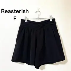 Reasterish フレアキュロット パンツ 黒 F ミニスカート風光沢