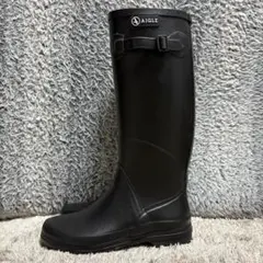 新品/38 AIGLE エーグル シャンタベル レインブーツ フランス製 黒 AIGLE エーグル レディース レインブーツ CHANTEBELLE JP2