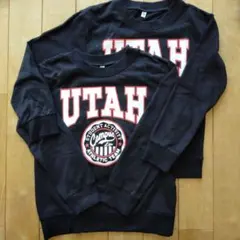 UTAHロゴ入り黒トレーナー 130cm2点セット