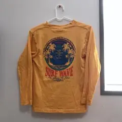 子供用　バックプリントTシャツ　黄