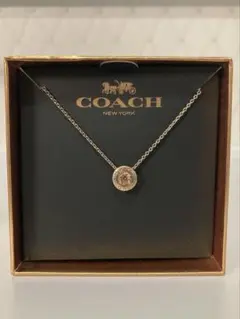 COACH ローズゴールド ネックレス OPN CRCL STN NCK