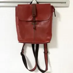 レザー リュック レッド ブラウン