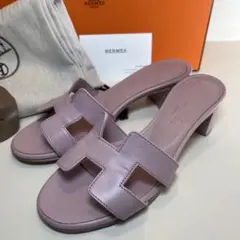 HERMESエルメス オアジス ローズペール可愛い 37.5サンダル - メルカリ