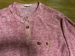 レア！ボルボネーゼ　ブラウス　赤　ポリエステル