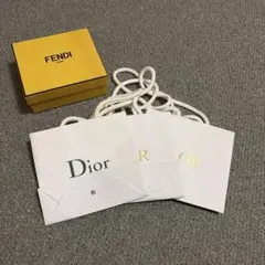 Dior 紙袋 3枚セット Fendiボックス付き