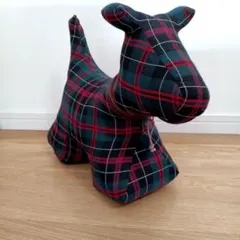 WISH.original 犬型ドアストッパー チェック柄のサムネイル
