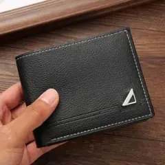 [신품/미사용] 남성용 반지갑 슬림 컴팩트 심플 블랙