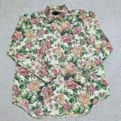 エディバウアー　シャツ　花柄　黒タグ　ビンテージ