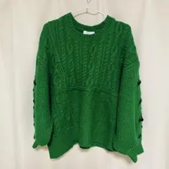 【ニット】SIMPLICITEケーブル編み ニットセーター