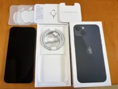 良品 Apple iPhone 13 ミッドナイト 256GB ケーブル等付き