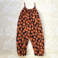 ボボチョース　ミカン柄オーバーオール