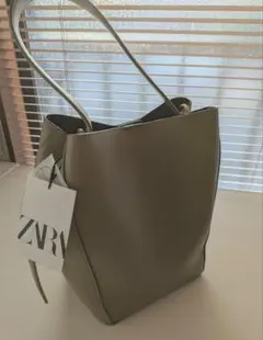 [新品未使用]ZARA オリーブグリーン２Way ショルダーバッグ