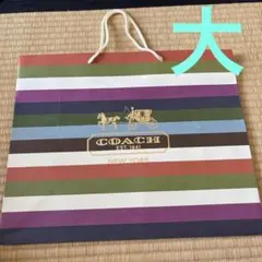 COACH ストライプ 大　紙袋