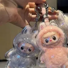 2個セット　LABUBU mini ケース 透明 ラブブ 収納＆保護用　第4世代