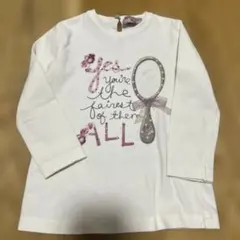 MONNALISA ホワイト長袖Tシャツ