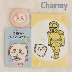 ちいかわ　まじかるちいかわ　おかおマット缶バッジ ＆カード2枚　シーサー①