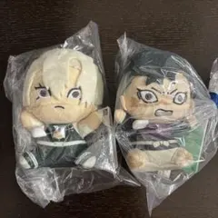 鬼滅の刃 不死川実弥 不死川玄弥 くっつき ぬいぐるみ バッジ セット