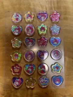 マイメロディ おはじきシール ホログラムシール 24枚セット