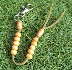 ゴルフ スコアカウンター 木製ビーズ コンパクト ハンドメイド