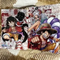 ワンピース モンキー・D・ルフィ クリアファイルと下敷きのセット売り