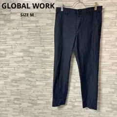 グローバルワーク　パンツ　【M】　ネイビー　スラックス　おしゃれ　シンプル