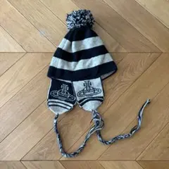ヴィヴィアンウエストウッド 耳あて付きニット帽 ストライプ - メルカリ