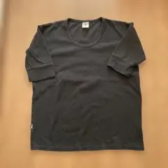 【美品】AVIREX U.S.A. ブラック 5分袖カットソー X-Large