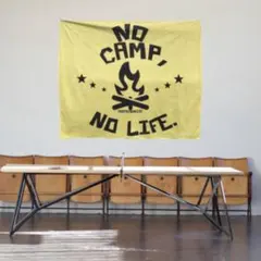 キャンプ フラッグ テーブルクロス 布 ベージュ タペストリー マルチカバー