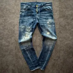 DSQUARED2 ダメージ加工 デニムパンツ グレー - メルカリ