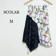 SCOLAR フレアスカート 切り替え M