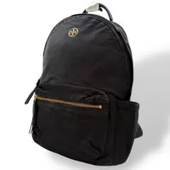 トリーバーチ リュックサック バックパック ナイロン ブラック チャーム ロゴ