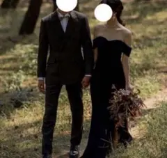 オフショルダー ブラック マーメイドドレス