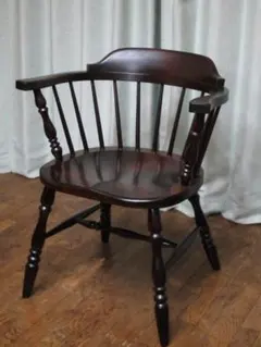 美品 松本民芸家具 ミズメザクラ 無垢材 #91型 キャプテンチェア/椅子