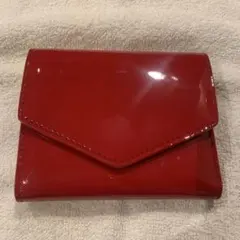 新品同様☆Maison Margiela 三つ折り財布 エナメル　赤