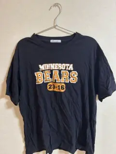半袖プリントTシャツ(BEARS) （ブラック）