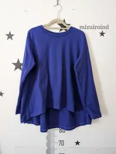 ミズイロインド ラウンドカット　Aラインプルオーバーカットソー