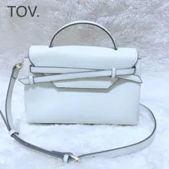 極美品♪TOV トーヴ MIMI Mサイズ アイボリー シボ革 2way