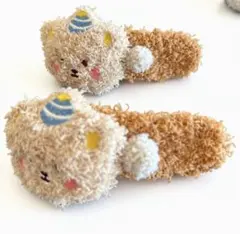 ふわふわ多幸感 可愛い大きめヘアクリップ 2個セット もこもこヘアアクセ