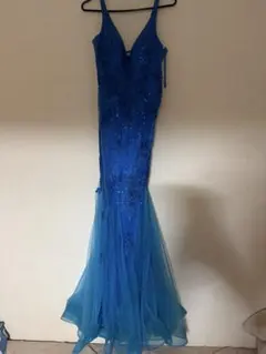 ロングドレス スパンコール ライトブルー - メルカリ