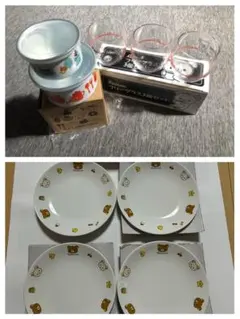 新品 リラックマ 皿 グラス ホーローボウル 非売品 ジョーシン ノベルティー