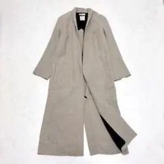 【上質リネン】マディソンブルー ロングガウンコート ショールカラー ナチュラルのサムネイル