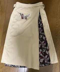 スカラー　ベージュ　ロングスカート
